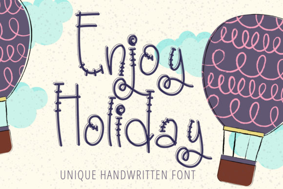 Enjoy Holiday: A Quirky Display Font for Creative Projects